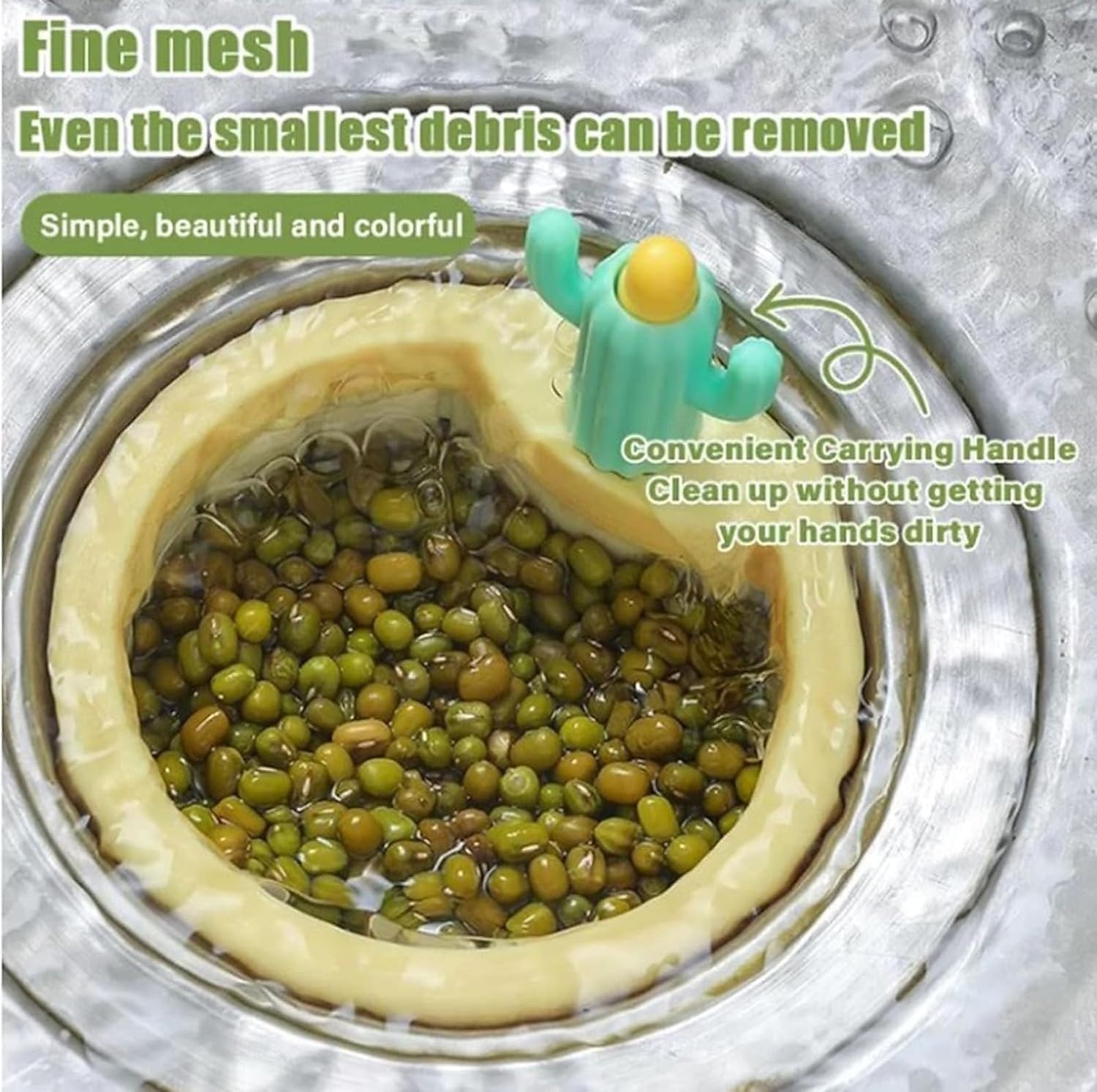 4/6 pezzi filtro di scarico per lavello da cucina a forma di cactus, cestello di svuotamento automatico a pressione, filtro raccogli-rifiuti da cucina, rete filtrante per lavello a forma di cactus del 2026 a $6.97 –P8