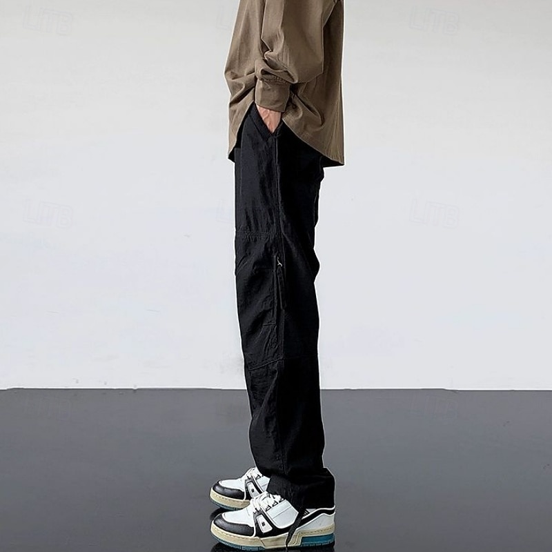 Voor heren Combatbroek Cargohosen Wandelbroek Waterdichte broek Zomer Lente Herfst Buiten Normale pasvorm waterdicht Sneldrogend Lichtgewicht Ademend Broeken / Regenbroek / Overbroek Ritsen Zak Zwart 2026 - $27.99 –P15