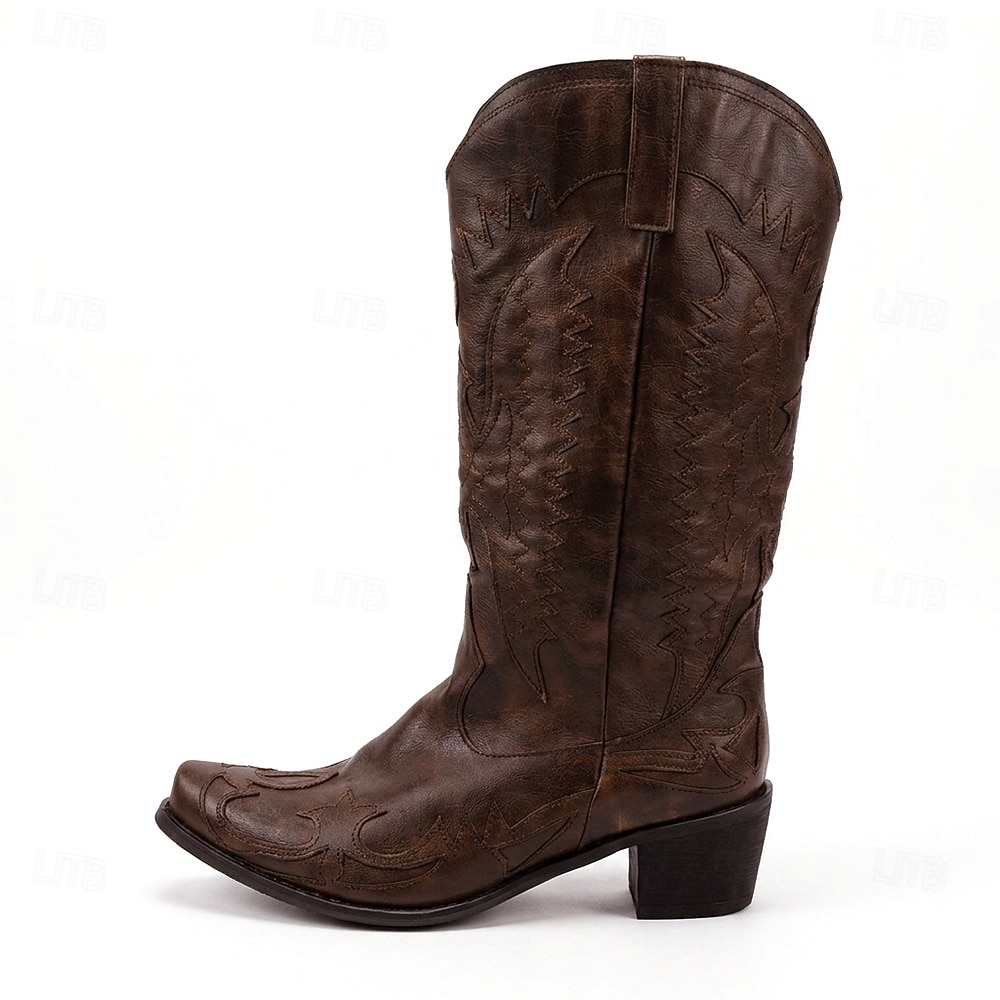 Retro / vintage Hippie 1970erne Sko Western Boot Hippie West Cowboy Kostyme Herre Dame Karneval Maskerade Feriereise Fest / aften Dagligdagstøy Voksne Sko 2026 - $74.99 –P3