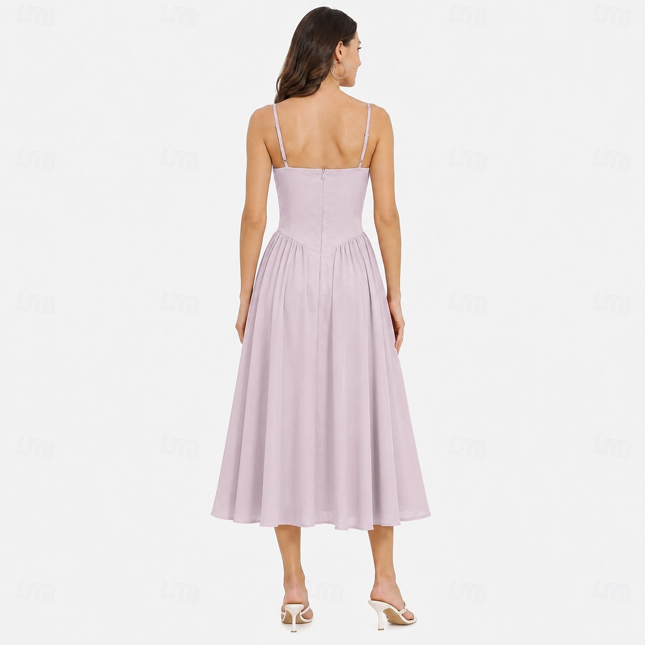 Anos 50 Retro Vintage Até o Tornozelo Vestidos Vestido swing Alças Finas Côr Sólida Justo & Evasê Balanço Fantasia Mulheres Dia dos namorados Festa de Chá Casual / Diário Adulto Vestido Verão de 2026 por $37.99 –P9