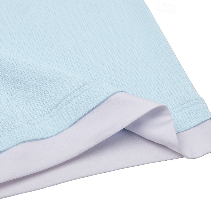 Bărbați Tricou Waffle Tee Top Manșon scurt Trage pe dreapta Jumătate cu fermoar Vară Culoare solidă Modă Designer Comfortabil Peteci Bloc de Culoare Buzunar cu Fermoar Casual Zilnic În aer liber 2026 - $22.99 –P8
