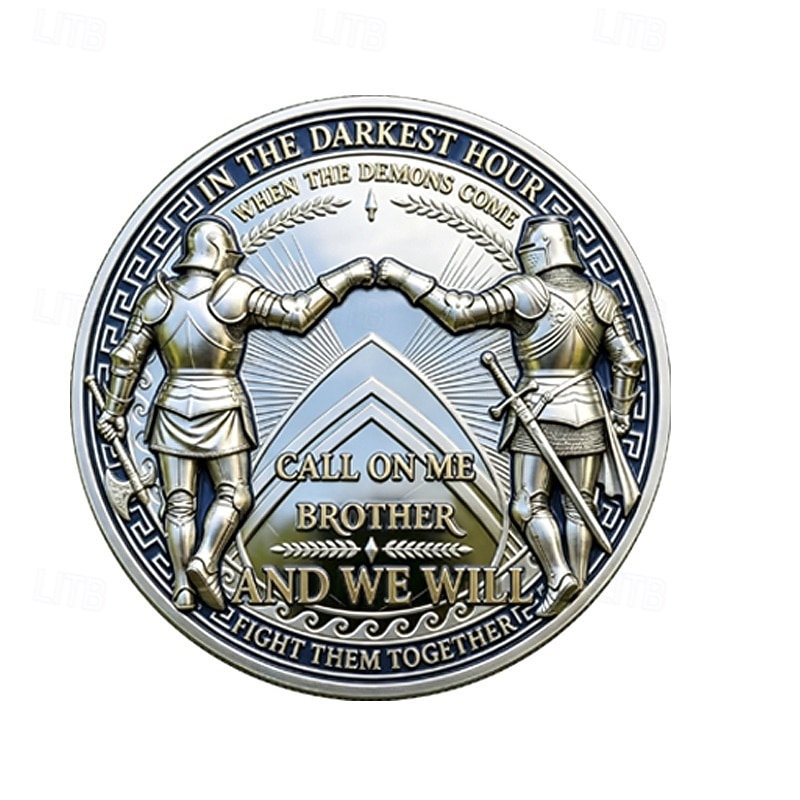 Moneta commemorativa della fratellanza dei guerrieri – restiamo uniti, invocami fratello, monete commemorative da collezione di ispirazione militare, regalo per soldati e veterani del 2026 a $19.99 –P3
