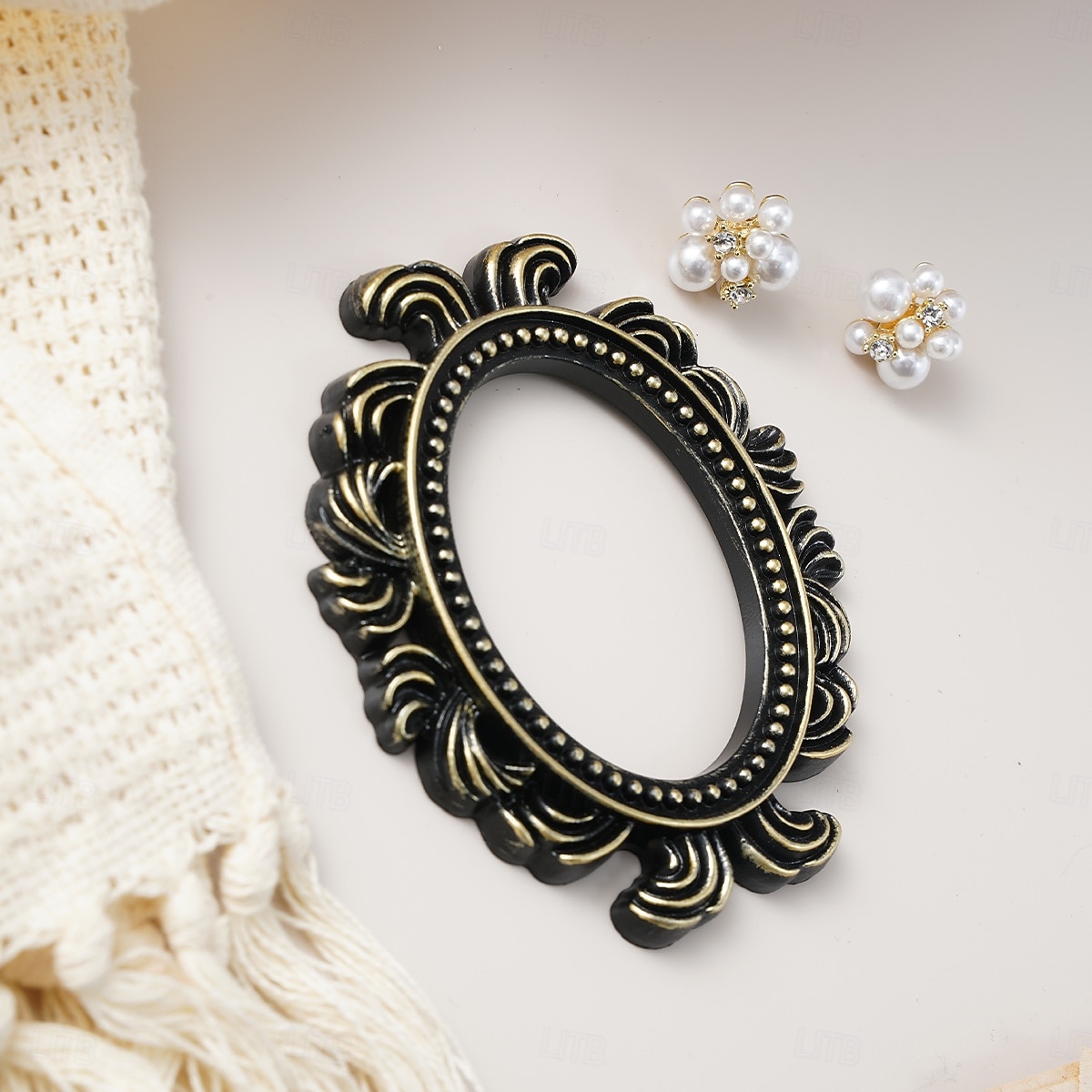 1PC, Black and Gold Mini Engraved Decorative Picture Frame Body, Resin Material DIY Decorative Small Item, Suitable for Photography Decoration Props, Wedding, Party and Other Scene Arrangements 2026 - $9.99 –P11