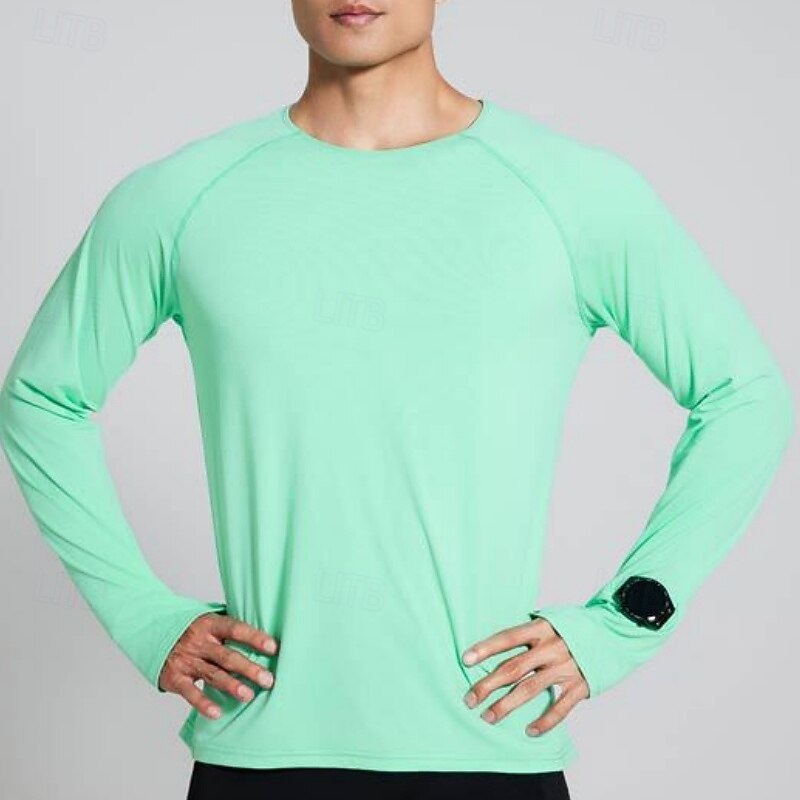Men's Solid Colored Running T-Shirt Compression Shirt Casual Polo Shirts Running Shirt Summer Spring Fall Fall / Winter Long Sleeve Quick Dry Lightweight Moisture Wicking Gym Workout Active Training 2026 - $22.99 –P10