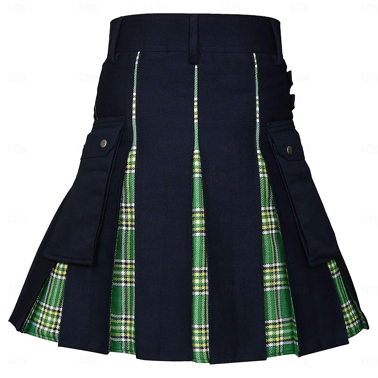 Highland scozzese Medievale Celtico Kilt scozzesi utilitari Gonnellini Vichy quadrettato Costume Per uomo Celtico Fiera Rinascimentale LARP Festival Adulti Gonnellino Primavera & Estate del 2026 a $50.99 –P15