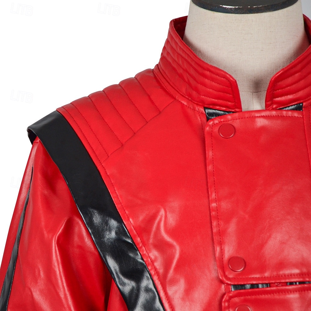 80s Pop Star Singer Red Jacket Costume Fancy Costume Retro Vintage 1980s for Unisex Kid's Adults' Halloween Carnival Party Performance Comic Con 2026 - $46.99 –P5