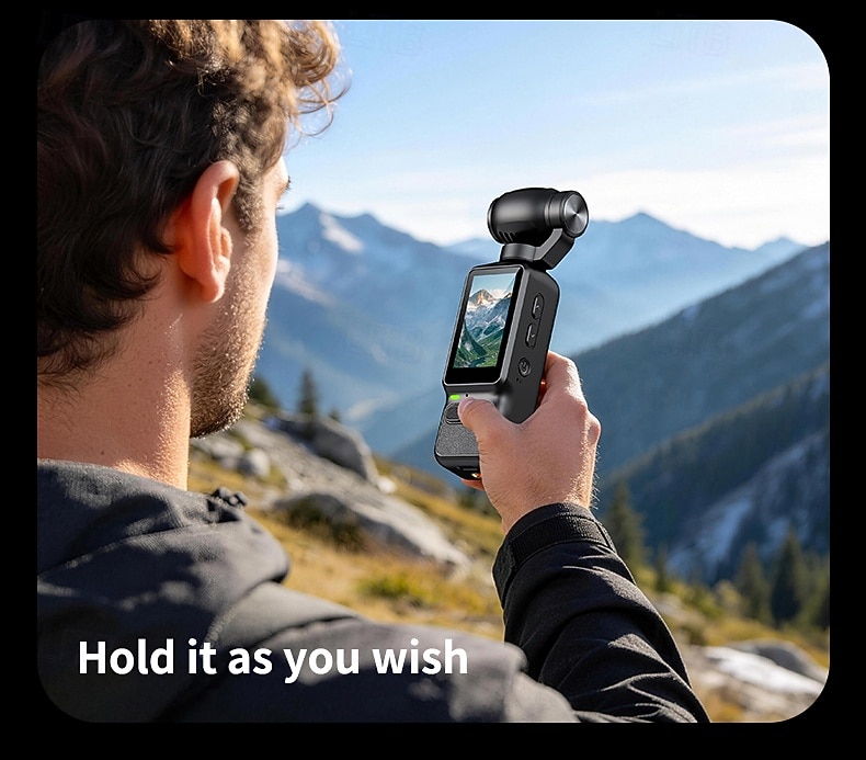 Câmera de ação 4K com tela IPS de 2,0", câmera portátil para vlogs com foco automático. &Câmera de vídeo portátil de bolso com lente giratória e cartão SD de 32 GB, ideal para vlogs. &viagem, presente de 2026 por $43.99 –P6