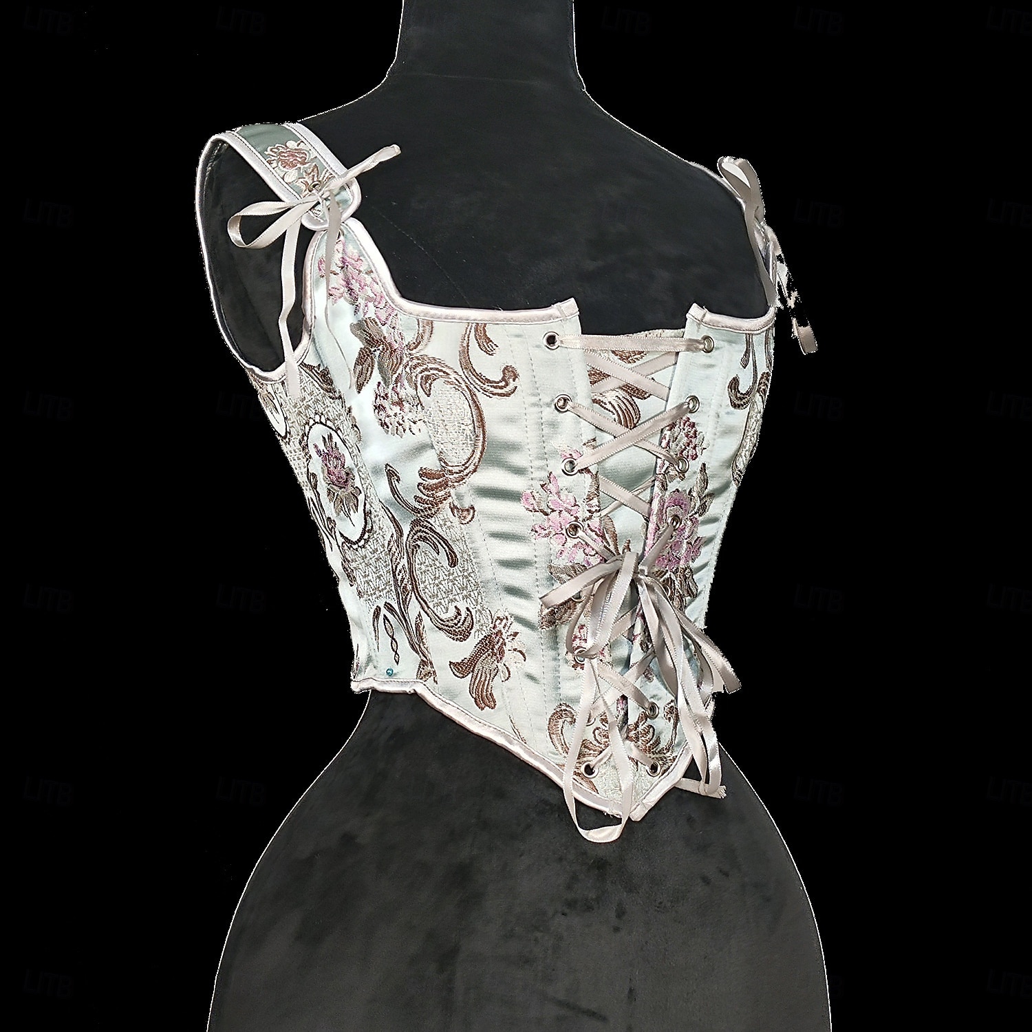 Mittelalterlich Renaissance Korsett Überbrustkorsett Mieder Edelfrau Schnürung Stickerei Kostüm Damen Fantasie königlich Halloween Karneval Alltagstauglich Renaissance-Messe LARP Erwachsene Korsett 2026 - $49.99 –P3