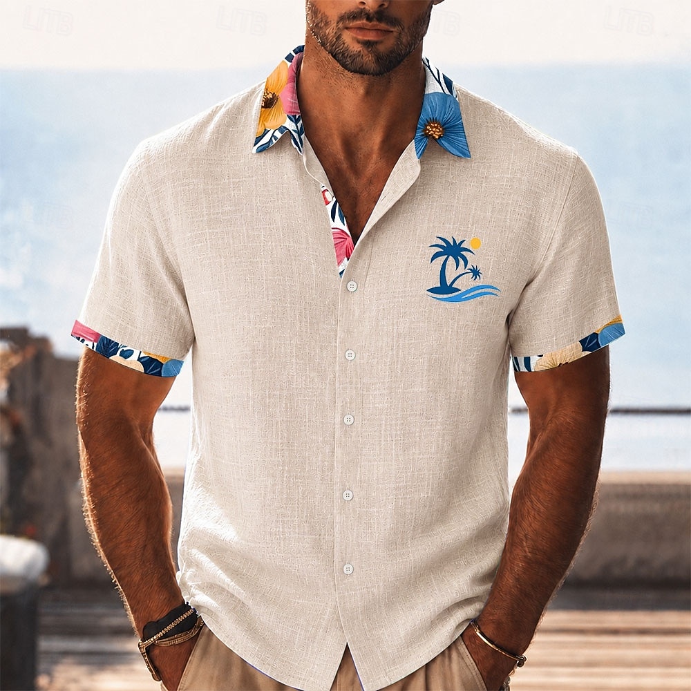 Hombre Árbol de coco Plantas tropicales Camisa camisa hawaiana Camisas tropicales Manga Corta Hawaiano Casual Festivos Ropa de playa Verano Primavera Cuello Vuelto Impresión 3D Camisas con botones 2026 - $25.99 –P4