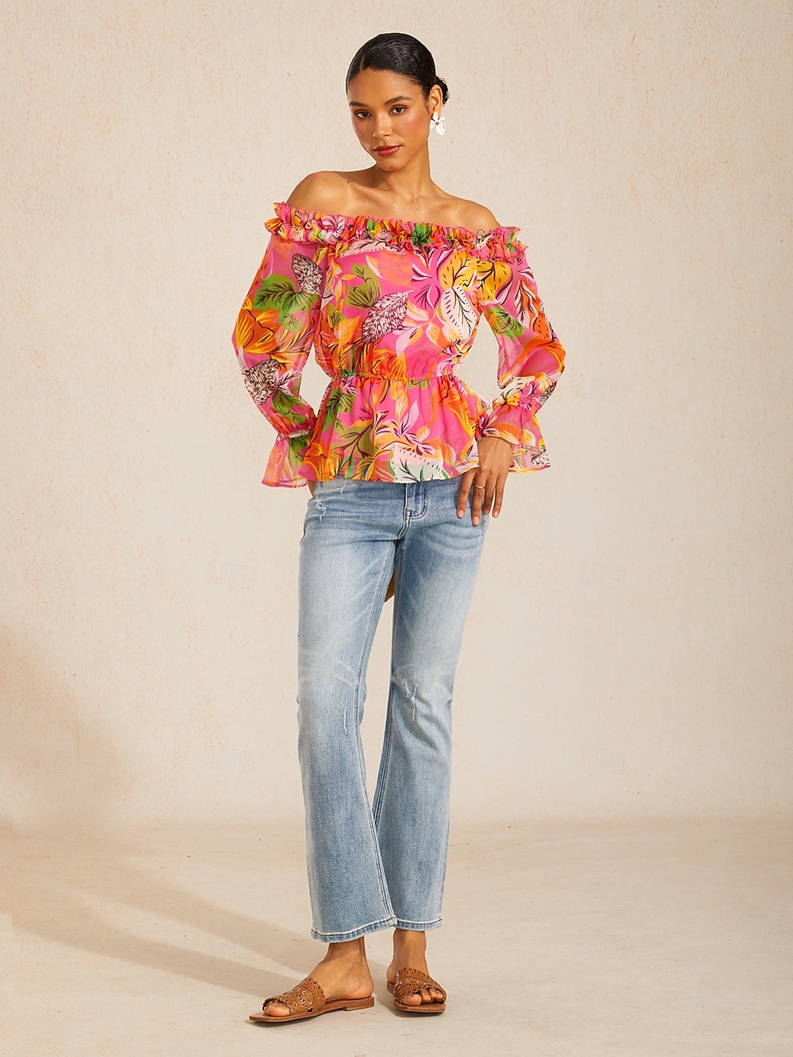 Wild Hibiscus Dream Flowy Chiffon Top 2026 - $79.99 –P2