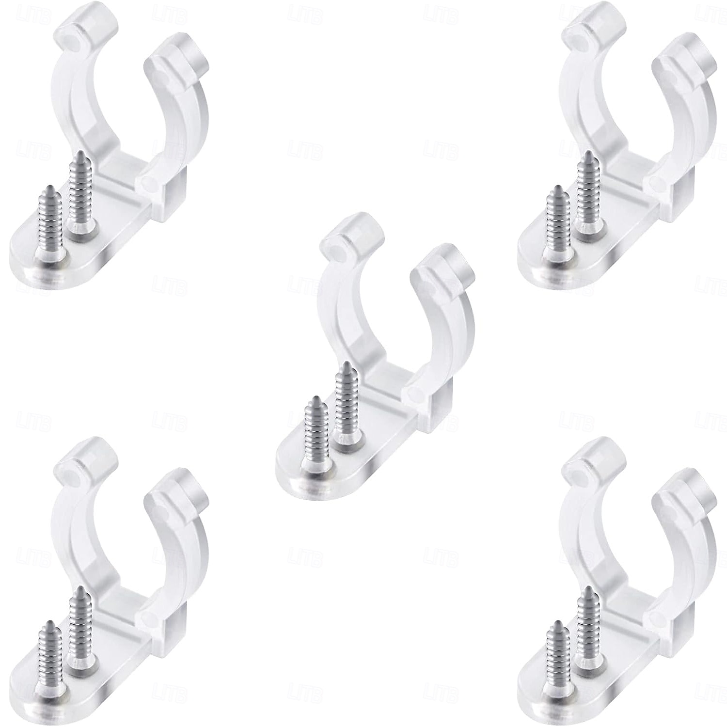 20-200 pezzi 1/2 pollice applicabili per clip per luci a corda LED da 10-15 mm con 40-400 pezzi viti per clip di montaggio per luci a corda in PVC per esterni, ganci per Natale e matrimoni del 2026 a $8.99 –P2