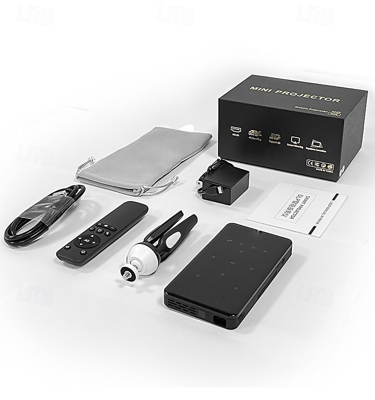 Умный мини-проектор DLP с Wi-Fi 5G и Bluetooth, портативный карманный проектор с поддержкой декодирования 4K, коррекцией трапецеидальных искажений, ручной фокусировкой, сенсорным управлением, проектор 2026 - MXN $7729.38 –P16