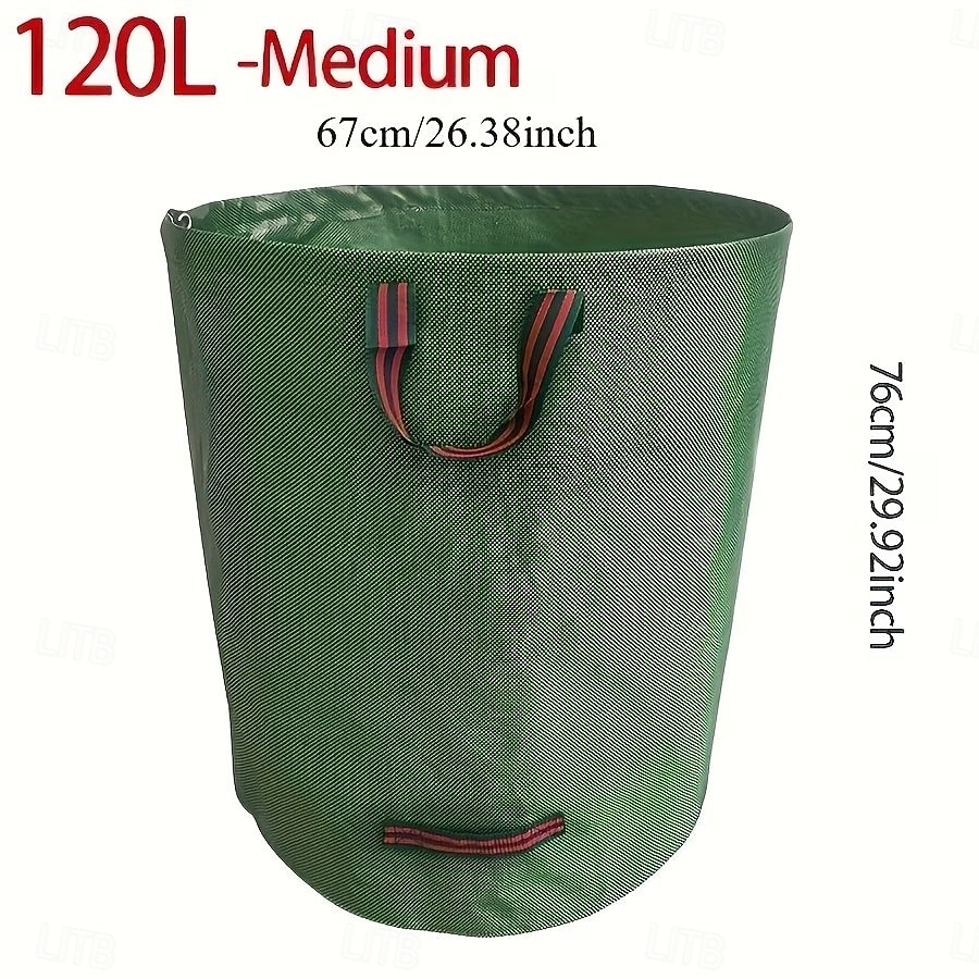 Reusable Garden Waste Bag with Handles - Durable PP Material for Yard Prunings, Leaves, and Plants - Green with Red Stitching, Perfect for Garden Maintenance and Landscaping, Reusable Garden Waste Bag 2026 - $15.49 –P2
