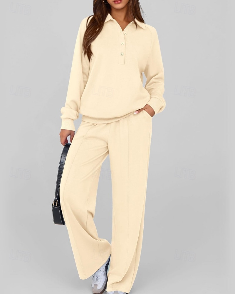 Damen Pullover-Trainingsanzug-Sets 2-teiliger Trainingsanzug Lounge-Outfits  Kordelzug mit Tasche Einfarbig Sportbekleidungsset Herbst Dunkelgrau Schwarz Fitnessstudio Fitnesstraining Leger Winddicht 2026 - $46.99 –P15