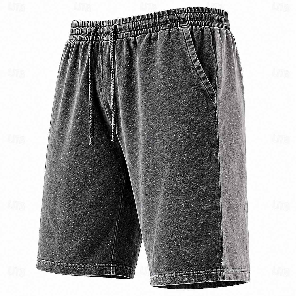 Men's Shorts Summer Shorts Casual Shorts Acid Wash Shorts Pocket Elastic Waist Color Block Solid Washed Comfort Breathable Knee Length Casual Outdoor Beach Vacation Fashion Black Khaki Micro-elastic 2026 - $40.99 –P3