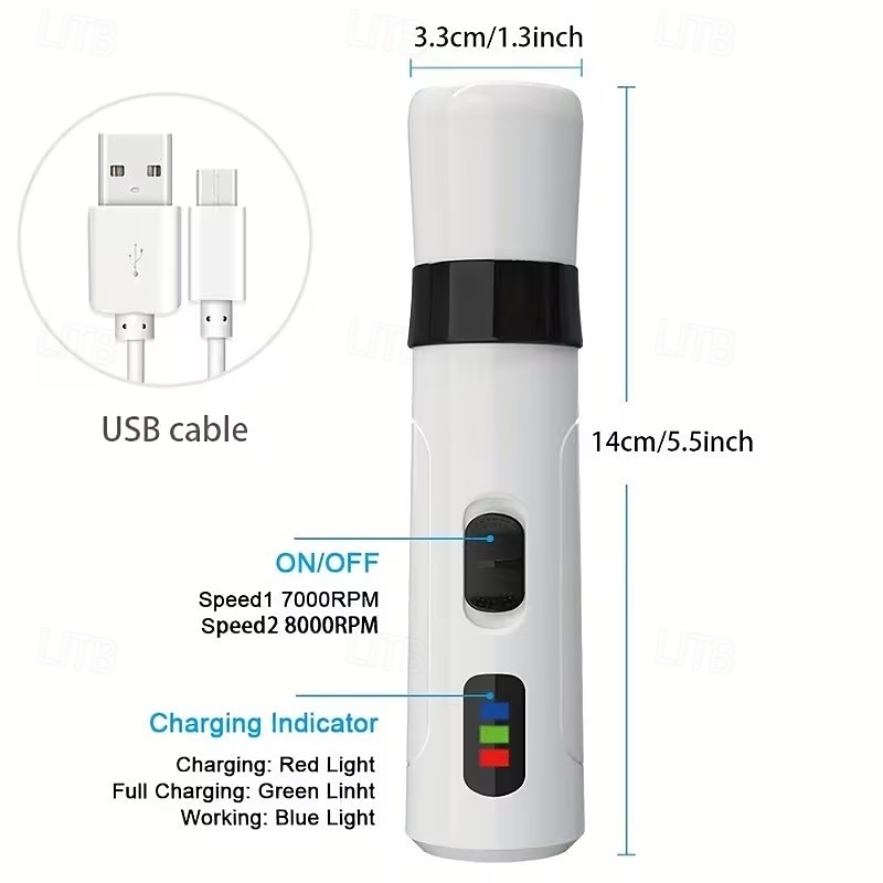 Silent Groom Pro Nail Grinder, Dog Nail Trimmer, Rechargeable Usb Charging Electric Pet Nail Grinder, Pet Nail Grinder for Dogs, Silent Dog Nail Grinder, Dog Nail Trimmers 2026 - $23.99 –P10