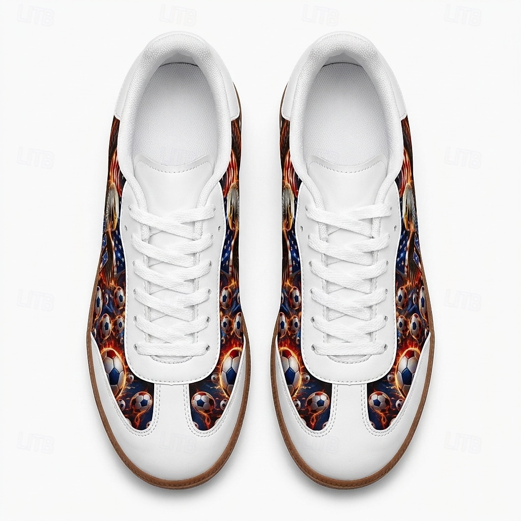 Men's USA Eagle Soccer Print Casual Sneakers Lace-Up Lightweight Comfort Walking Shoes Patriotic Football Fan Footwear for  Match Day, Sports Events, Travel and Everyday Streetwear 2026 - $54.99 –P3