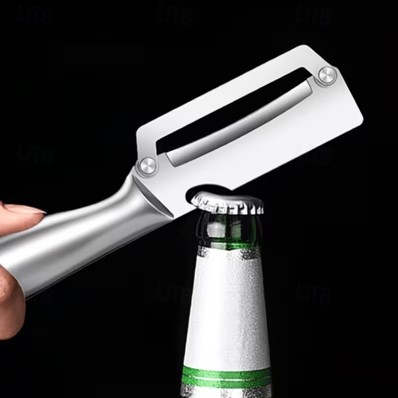 Juego de 3/4 cuchillos peladores de acero inoxidable con mango de madera, cuchillo multifuncional para pelar frutas y verduras, ideal para caña de azúcar, patatas, manzanas y para cortar en la cocina. 2026 - $23.99 –P6