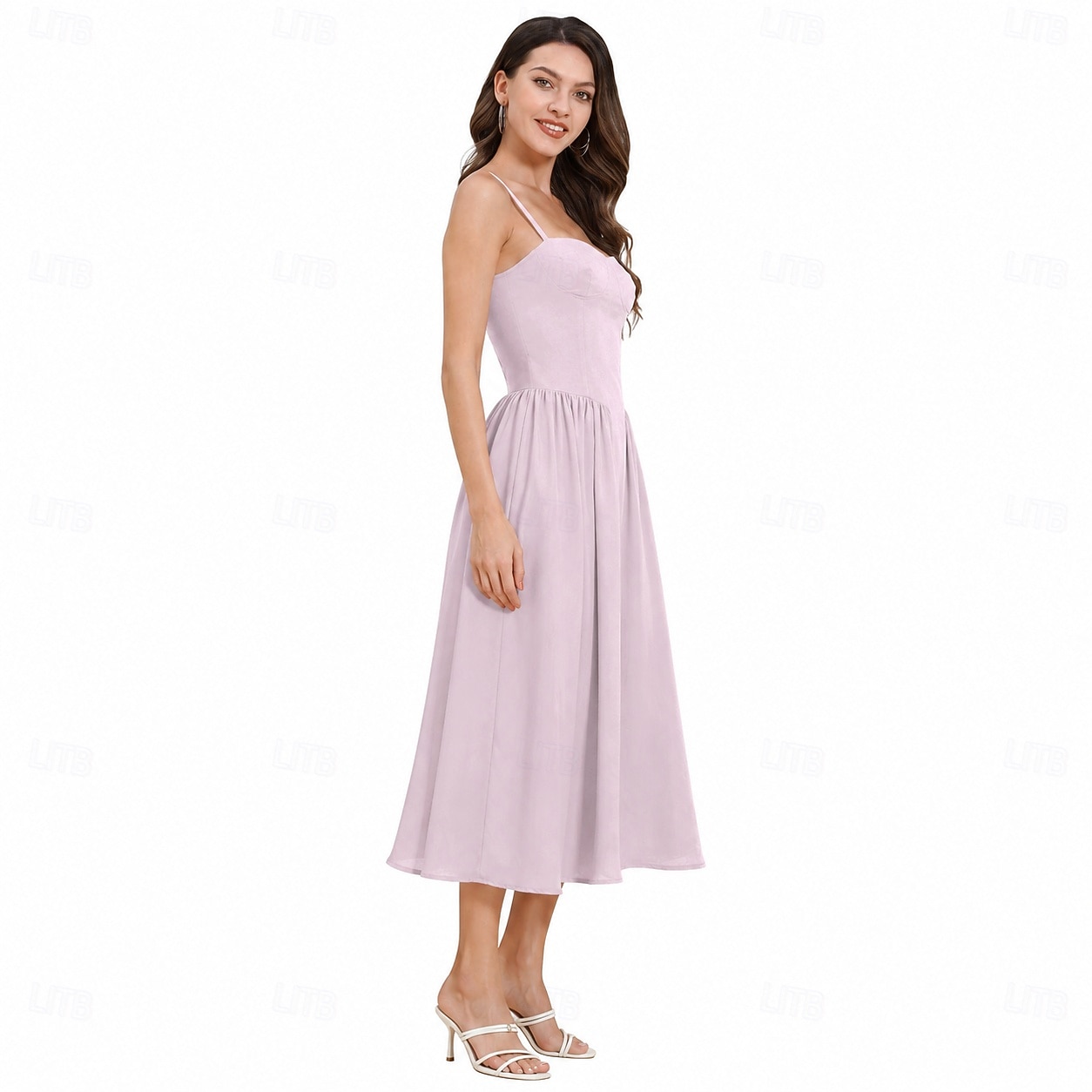 Anos 50 Retro Vintage Até o Tornozelo Vestidos Vestido swing Alças Finas Côr Sólida Justo & Evasê Balanço Fantasia Mulheres Dia dos namorados Festa de Chá Casual / Diário Adulto Vestido Verão de 2026 por $37.99 –P8