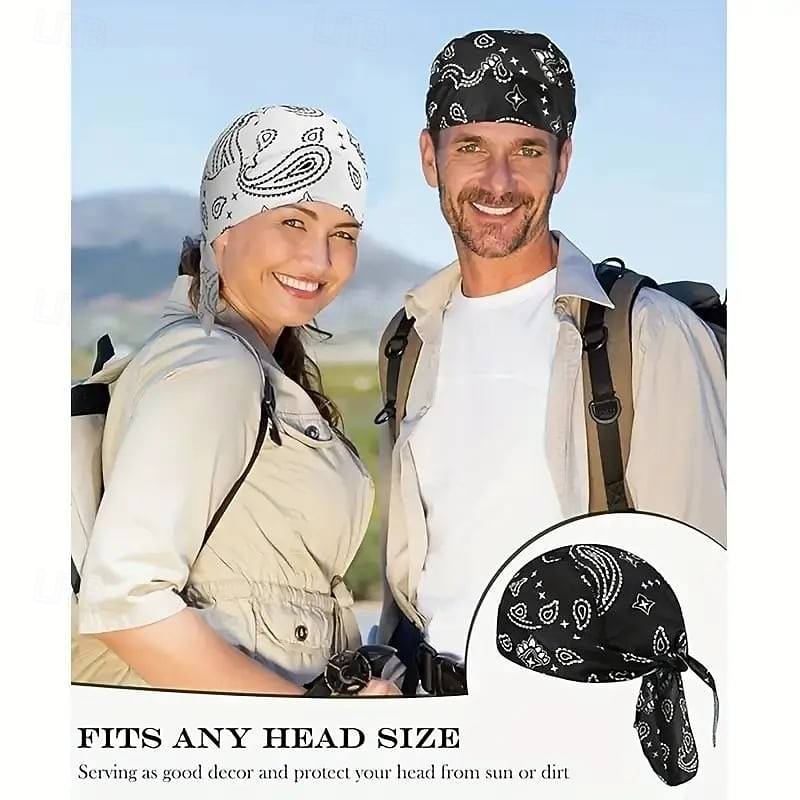 Paisley avkjølende hodeskjerflue hurtigtørkende, elastisk sykkelsportslue utendørs piratbandana for menn og kvinner, fitness, løping, treningsstudio, helårs hodeplagglue 2026 - $9.99 –P5