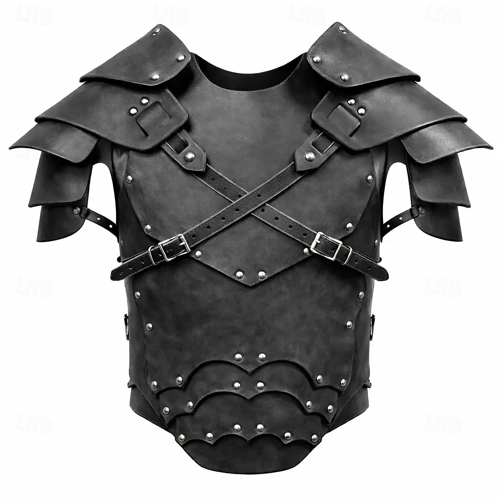 Retro Vintage Mittelalterlich Rüstung Schulterpanzer Ärmellos Ritter Ranger Kostüm Unisex Halloween Karneval Renaissance-Messe LARP Erwachsene 2026 - $87.99 –P6