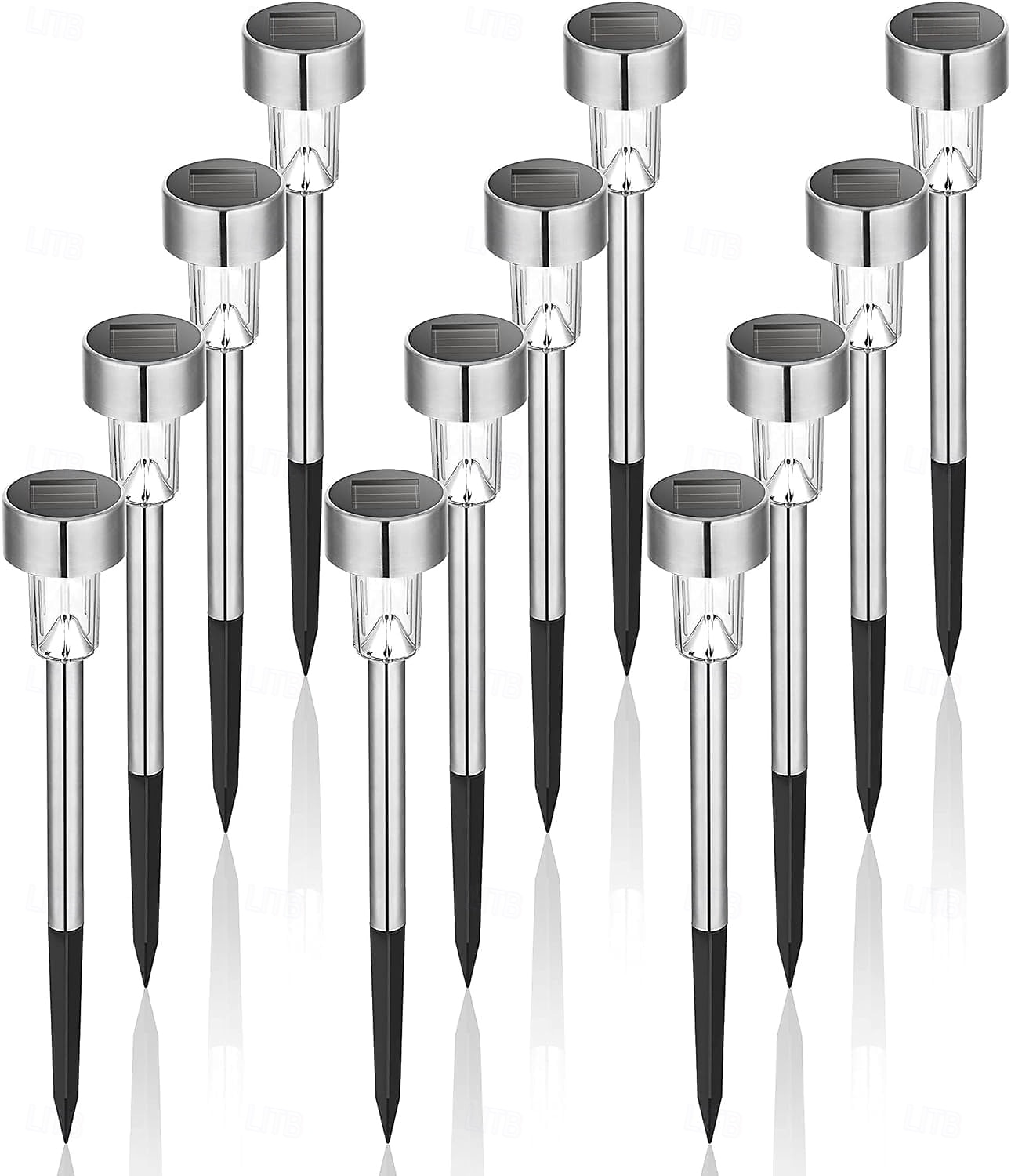 12pcs luci solari da giardino per prato all'aperto a led luce solare impermeabile patio illuminazione percorso cortile lampada decorazione paesaggio del 2026 a $43.99 –P2