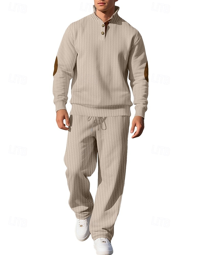Men's Tracksuit Jogging Suit Workout Suits Drawstring with Pocket Solid Colored Athletic Clothing Set Fall Black White Outdoor Travel Sports Windproof Warm Breathable Long Sleeve Sport Activewear 2026 - $51.99 –P14
