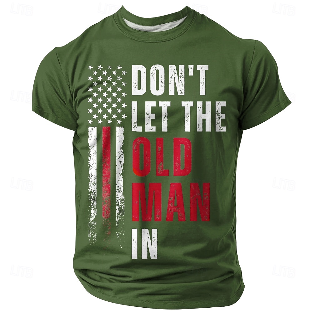 Heren T-shirt met Amerikaanse vlag en patriottische print, distressed look, normale pasvorm, zwart, designer kleding, maten S, M, L, XL, XXL, XXXL 2026 - $18.99 –P3