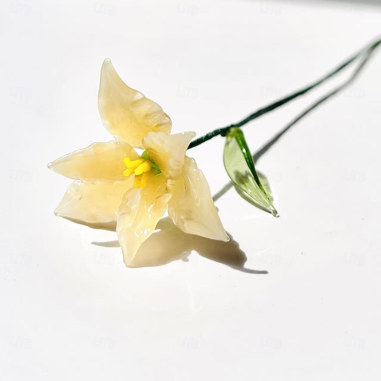 floare din sticlă pentru luna nașterii, cadou floral din sticlă suflată manual pentru ziua de naștere, Ziua Mamei, iubită, cea mai bună prietenă, soră, bunică – cadou unic pentru ea, femei, set de 2026 - $16.99 –P19