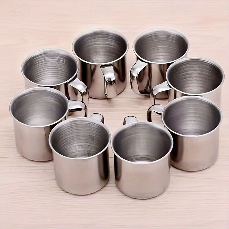 4/6PCS Stainless Steel Coffee Cups, Double-Layer Stainless Steel Material, Portable and Durable with Handle, Easy to Clean, Suitable for Camping, Travel, Office, Car Use, and Cafes 2026 - $9.99 –P3