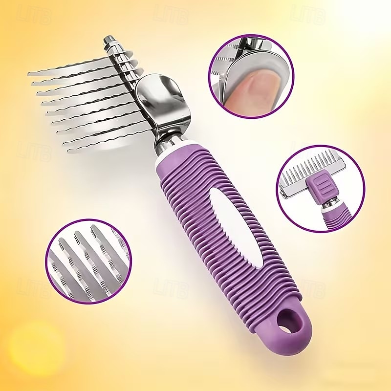 Pente desembaraçador para pelos de animais de estimação, com lâminas longas e seguras para cães e gatos, ideal para desembaraçar pelos emaranhados ou com nós na pelagem interna. de 2026 por $16.99 –P1
