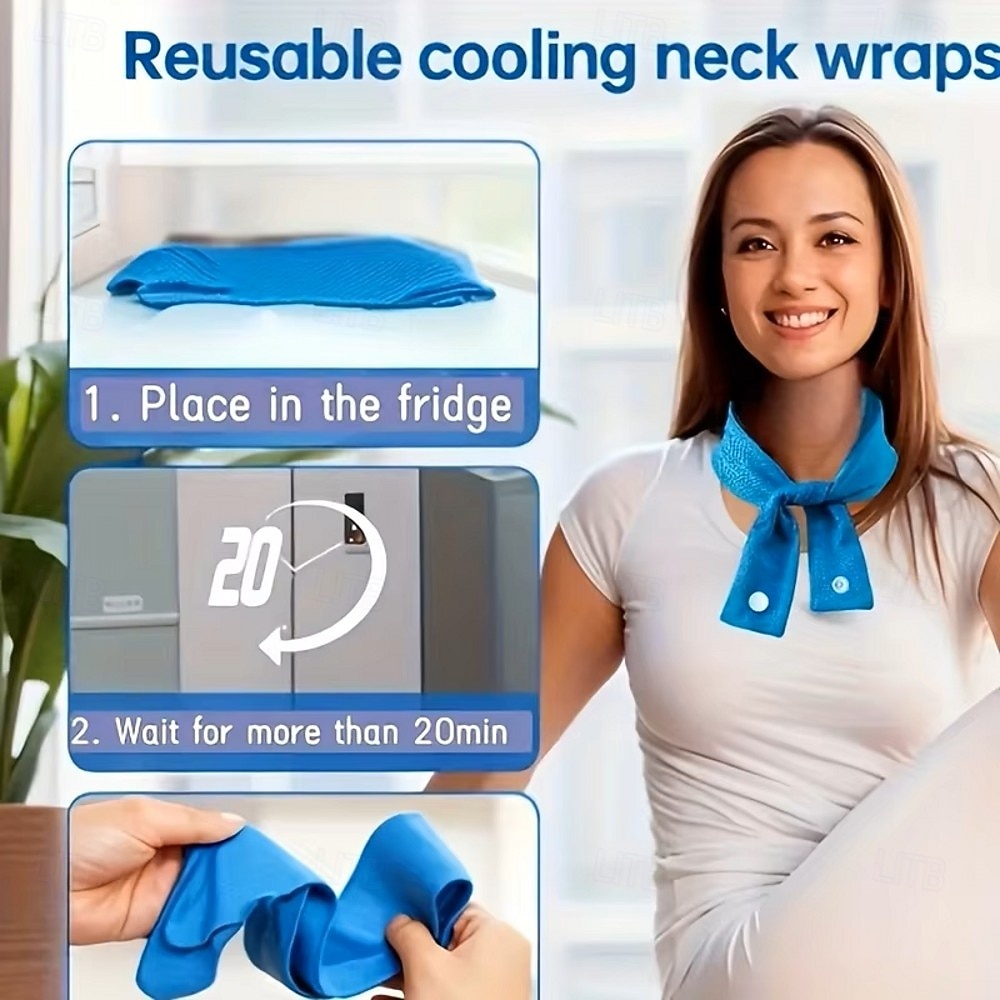 Reusable Cooling Ice Scarf Ice Scarf with A Natural Cool Feeling Sweat-wiping Towel Outdoor Ice Belt Sports Headscarf Cooling Cold Towel Outdoor Running Cycling Bandana 2026 - $13.49 –P15