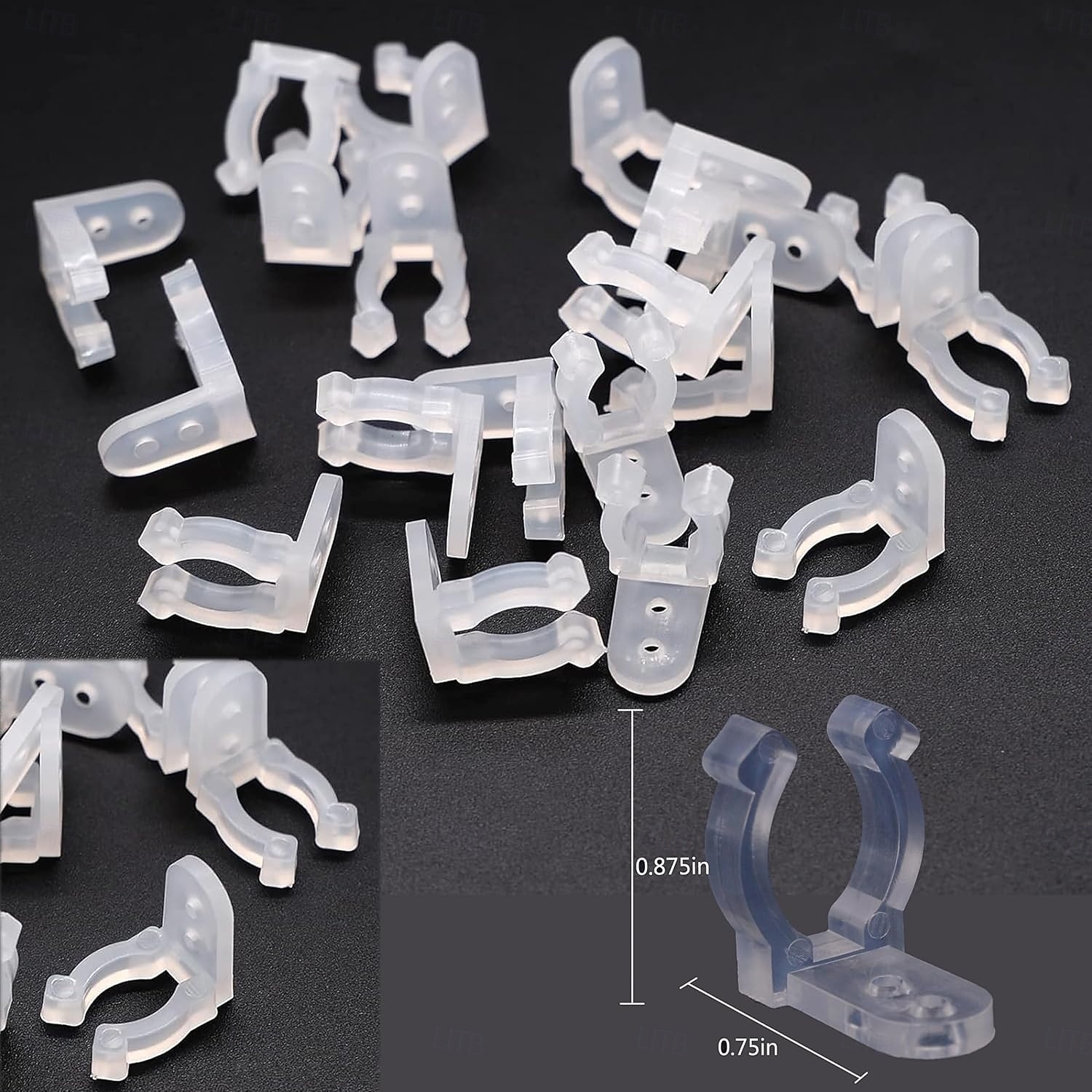 20-200 pezzi 1/2 pollice applicabili per clip per luci a corda LED da 10-15 mm con 40-400 pezzi viti per clip di montaggio per luci a corda in PVC per esterni, ganci per Natale e matrimoni del 2026 a $8.99 –P7