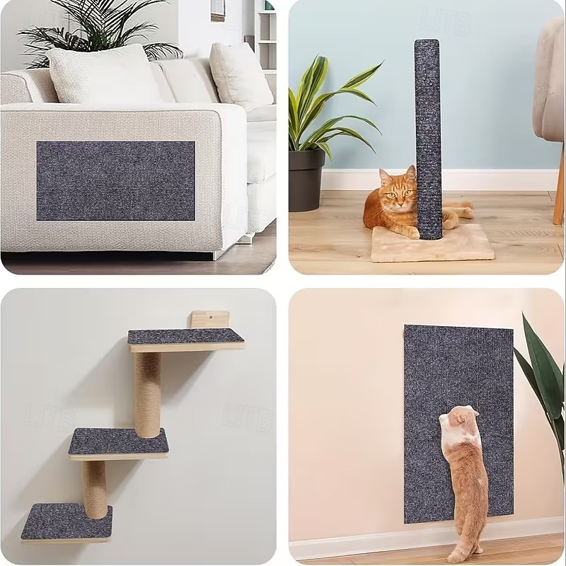 2026年 カット可能な猫用爪とぎマット、猫用爪とぎ、ソファテープ、爪とぎポール、粘着カーペット、猫用爪とぎボード、猫用アクセサリー  コレクション – $25.99 –P4