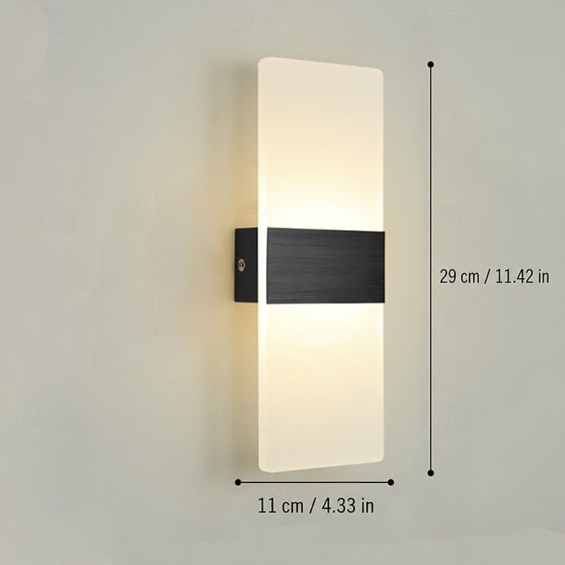 1-Light LED Wall Sconce Indoor Modern Acrylic Light Fixture for Bedroom Bathroom Corridor Stairs 6W Contemporary Wall Lamp 2026 - $56.99 –P1