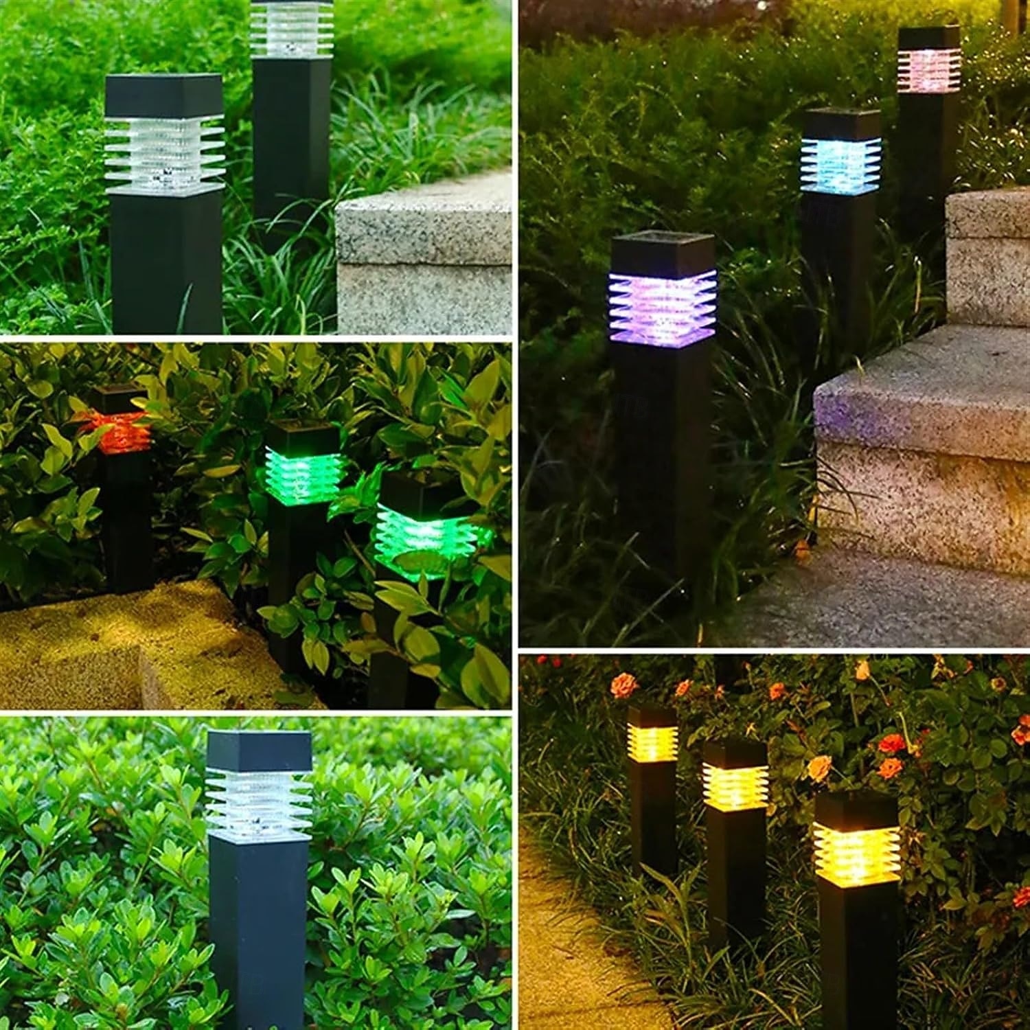 Lâmpada led externa para gramado ip65 à prova d' água poste de jardim poste poste de amarração lâmpada de coluna de alumínio caminho de garagem piso gramado iluminação paisagística luzes plug-in de 2026 por $30.99 –P1