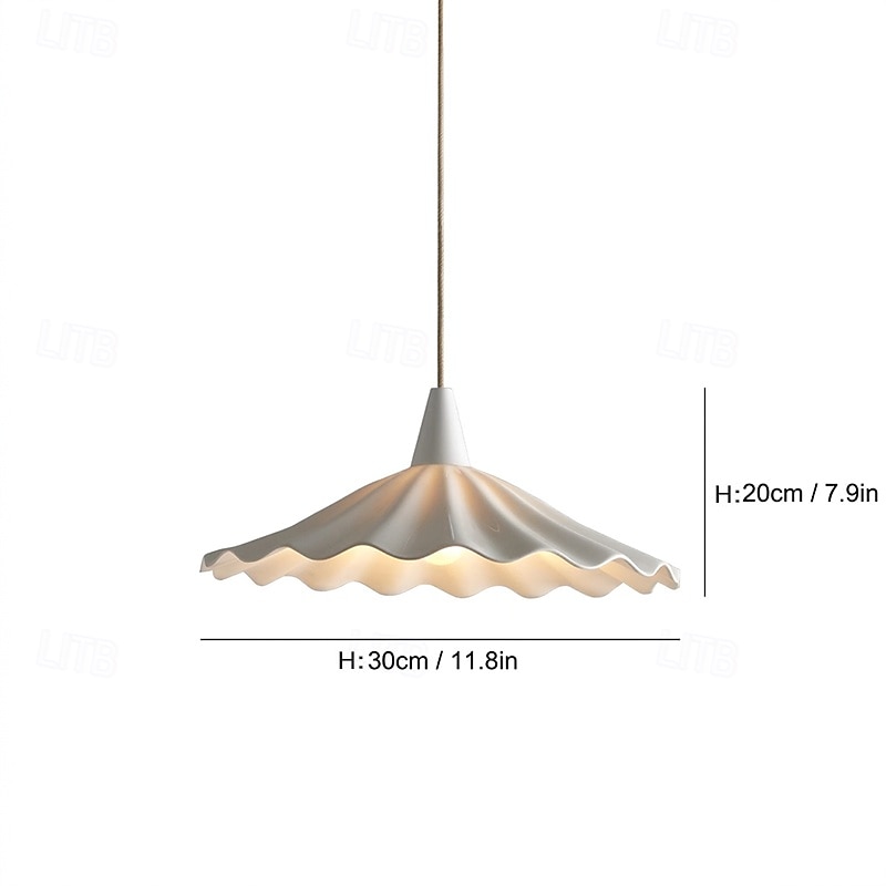Artistic Modern Pendant Light, Metal Ceramic Material, 20cm Height, Warm White/White Light, E26 E27, Adjustable Chain 2026 - $130.99 –P4