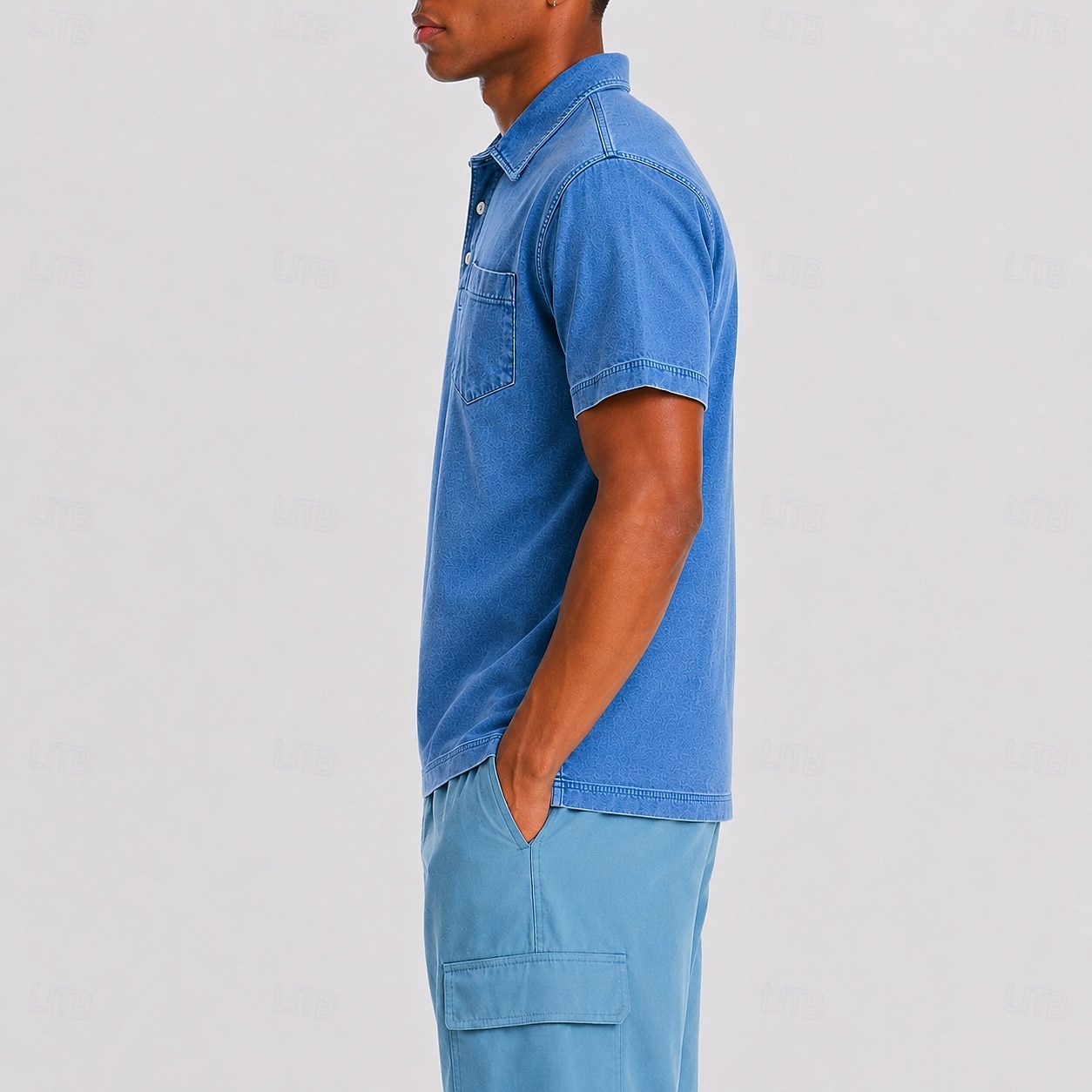 SoftFade™ Men's Polo Shirts 100% Cotton Acid Wash Shirt Casual Holiday Lapel Short Sleeve Fashion Basic Plain Vintage Distressed Summer Spring Blue Polo Shirts 2026 - $40.99 –P8