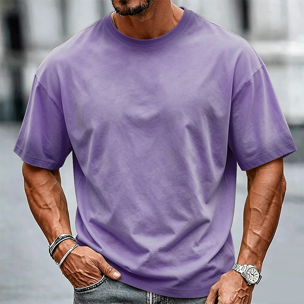 Per uomo Tinta unica Camicia lavata con acido Maglietta pesante Manica Corta maglietta DTG Girocollo Camicia Moda Quotidiano Streetwear Ferie Nero Rosa Viola Primavera & Estate Abbigliamento S M L XL del 2026 a $27.99 –P3