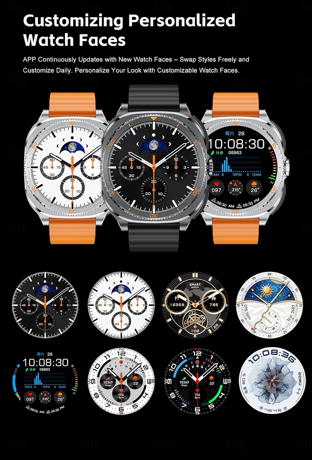 Reloj inteligente 2 en 1 con auriculares, reloj inteligente con auriculares Bluetooth integrados para música. &Llamadas, monitor de actividad física con pantalla táctil HD para hombres y mujeres, 2026 - $107.99 –P11