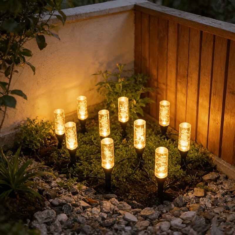 Outdoor Solar Lights Colorful LED Icicle Garden Stake Lights, IP65, Warm Glow Landscape Lighting, Ideal for Courtyards, Lawns, Patios, Walkways, Fences, And Party Decorations Lighting  10led / 20led 2026 - $35.99 –P9