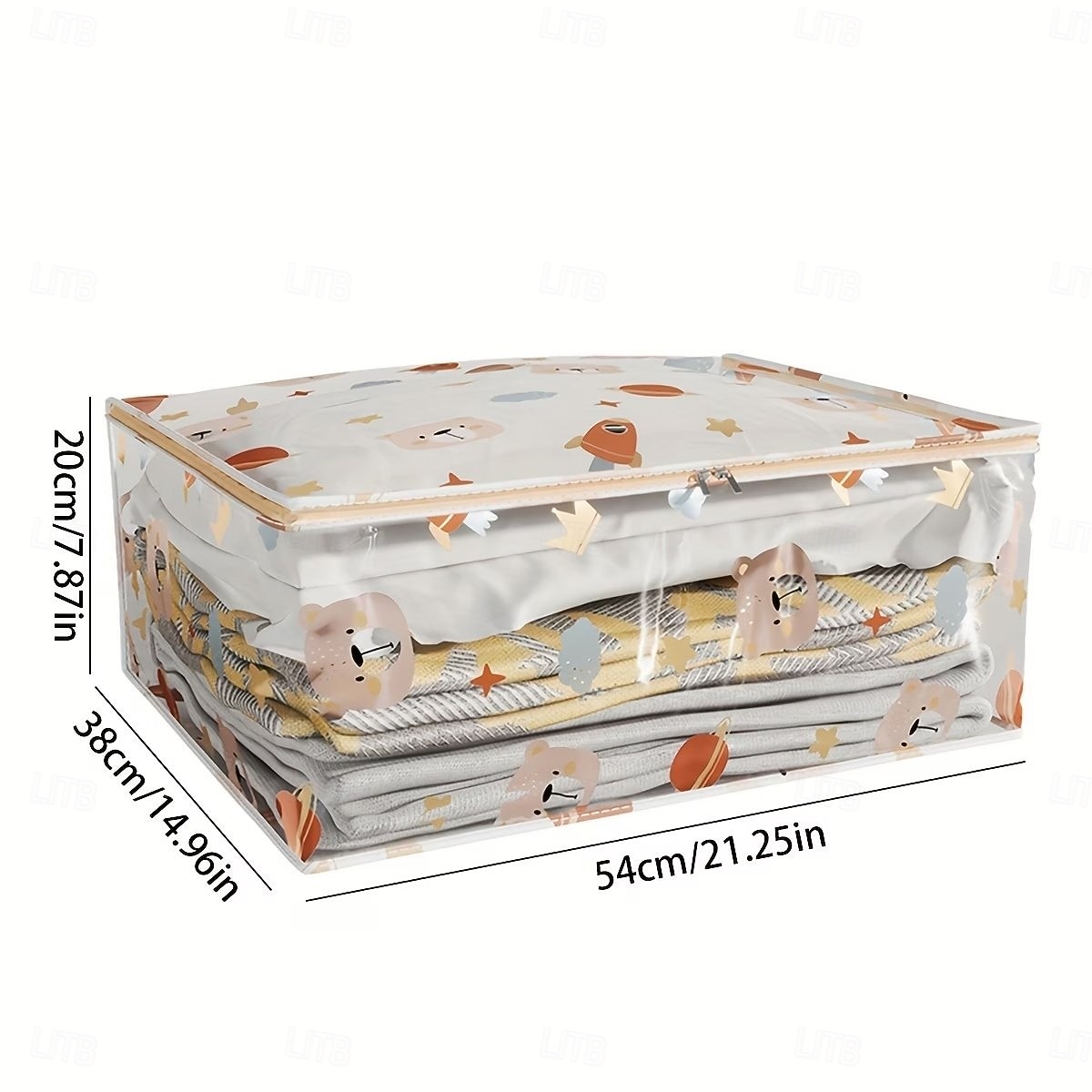 Large Capacity Transparent Storage Bag With Dust-Proof Zipper Cover, Foldable Organizer For Clothes, Toys, Blankets And Household Items, Waterproof 3D Storage Container For Closet, Bedroom, Dormitory 2026 - $13.49 –P2