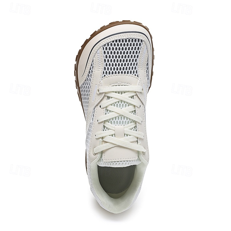 Tênis masculino branco minimalista - modelo com biqueira larga e ajuste amplo em mesh - leve e respirável, ideal para caminhadas, viagens, uso diário e atividades casuais ao ar livre. de 2026 por $46.99 –P12