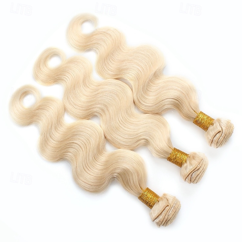 Cabelo humano loiro 613#, 3 pacotes de cabelo humano ondulado, 18, 20 e 20 polegadas de 2026 por $293.69 –P3
