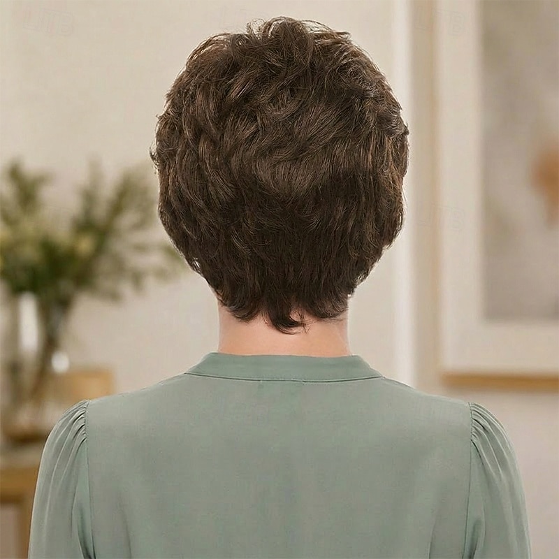 Parrucca corta biondo cenere con taglio pixie e radici scure - capelli sintetici testurizzati a strati per donna, parrucca affusolata e di tendenza per l'uso quotidiano. del 2026 a $29.99 –P4