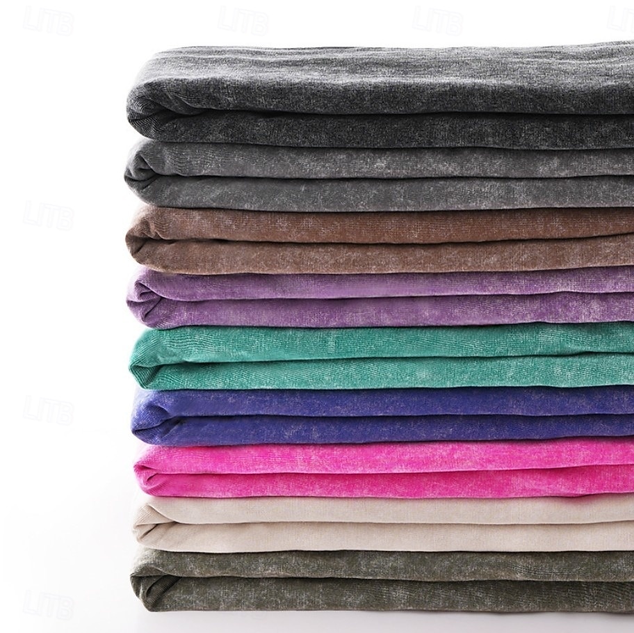 Mujer Algodón lavado 100% Algodón Henley Shirt Bolsillo Color sólido Vintage Elegante Manga Corta Manga Murciélago Tops regulares Casual Verano Azul Piscina Verde Claro Rosa Verano Primavera 2026 - $25.99 –P4