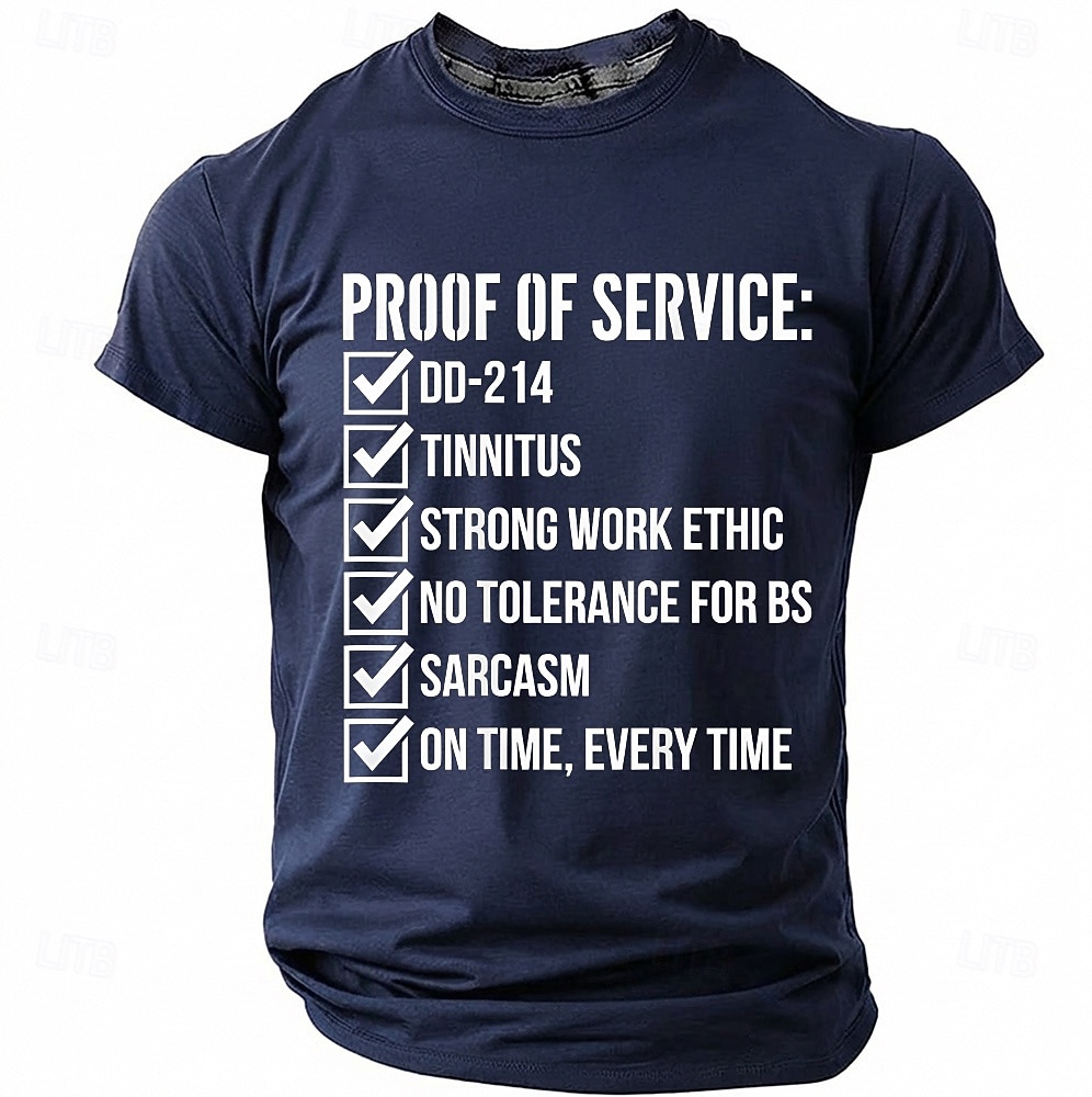 T-shirt voor mannen met dienstplichtmotief, grappig sarcastisch militair T-shirt, cadeau voor vaders en echtgenoten van veteranen 2026 - $18.99 –P3
