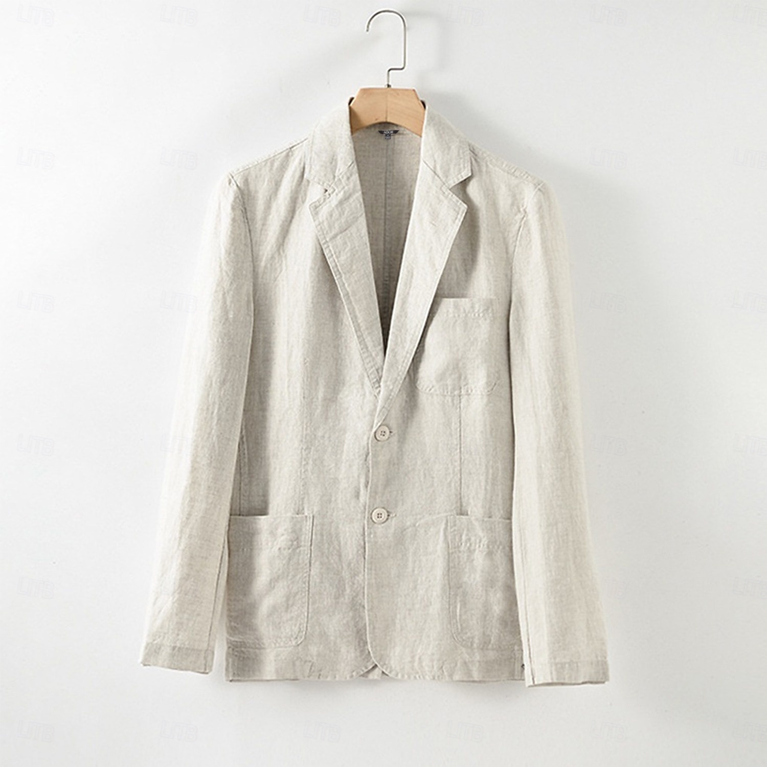 Masculino jaqueta leve Blazer 100% linho coquetel Praia Férias Moda Diário Verão Primavera Linho Côr Sólida Comum 2 Botões Jaqueta esporte Azul Marinha Azul Céu Bege de 2026 por $235.59 –P1