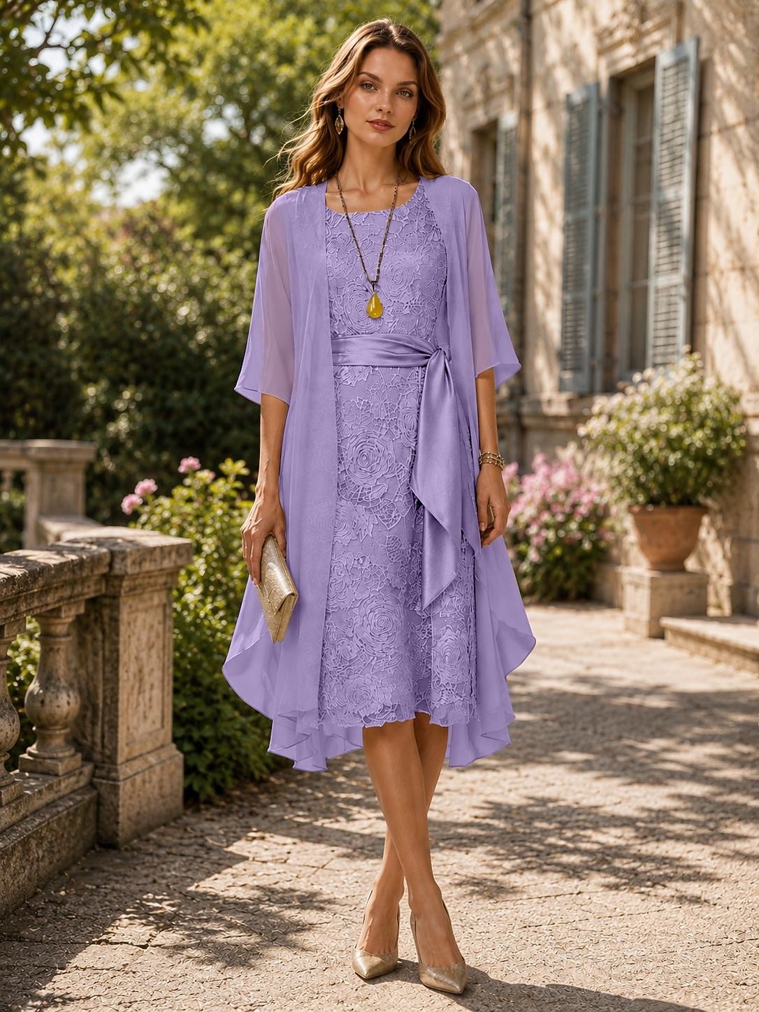 Effen Sjaals Jas Jacket Vrouwen Wrap Moeder's Bruiloft Gast Wraps Dames Elegante Halve Mouw Chiffon Wraps Met Effen Kleur Voor Avondfeest Lente  Herfst dress to impress 2026 - $16.49 –P8