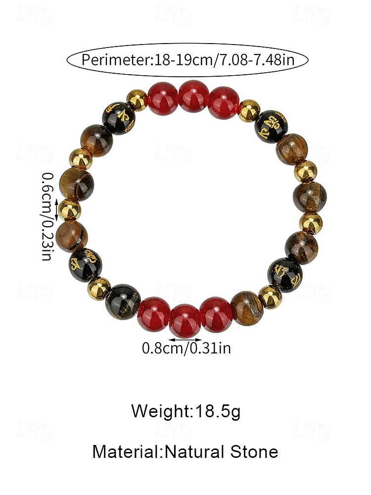 Women's Bohemian Natural Stone Beaded Bracelet, Multi Color Versatile Elegant Stretch Jewelry for Beach Vacation, Daily Casual Wear 2026 - $7.99 –P14